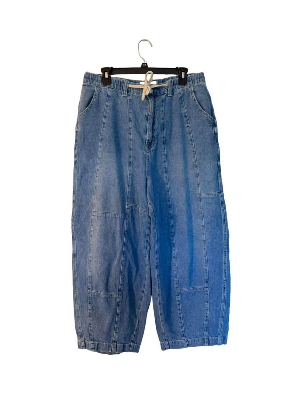 Free People Easy Yuki Pull-On Barrel Jeans Size M - Picture 4 of 6